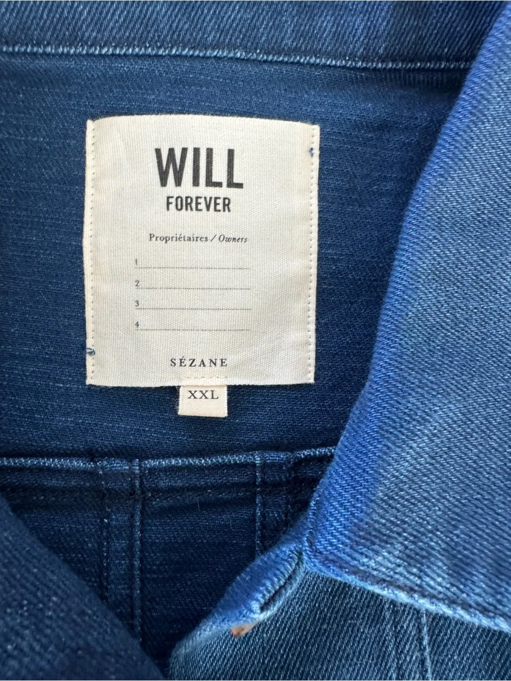 SEZANE Will Jacket Indigo Denim Size XXL VGUC - Picture 6 of 8